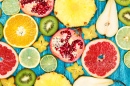 Tranches de fruits de couleur