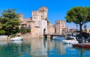 Château Sirmione sur le lac de guarde, Italie