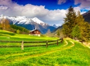 Paysage de printemps dans les Alpes Suisses
