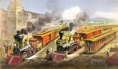 Scène du chemin de fer Américain en 1874