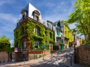 Les charmantes rues de la Butte de Montmartre, Paris