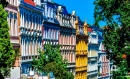 Façades colorées à Görlitz, Allemagne