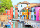 Maisons colorées à l'île de Burano