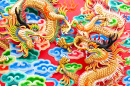 Dragon Chinois sut le mur d'un temple