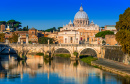 Pont de Sant Angelo et le dôme du Vatican