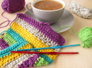 Travail au crochet et café