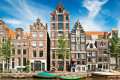 Canaux d'Amsterdam et maisons typiques