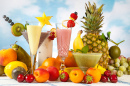Cocktails de fruits tropicaux