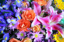 Bouquet coloré de fleurs exotiques
