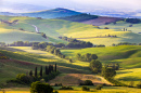 Paysage printannier de Toscane, Italie