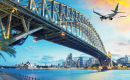 Avion de ligne au-dessus de Sydney