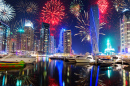 Feux d'artifices du Nouvel An à Dubai