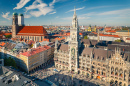 Vue aérienne de Munich, Allemagne