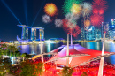 Feux d'artifice à Singapour