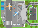 Vue aérienne d'un aéroport