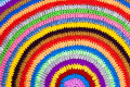 Tapis multicolore fait au tricot