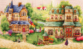 Village sur broderie