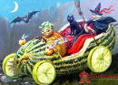 Carte postale d'Halloween du début du 20ème siècle