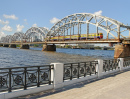 Pont du chemin de fer à Riga, Latvia