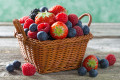 Panier de fruits rouges