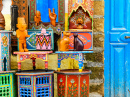 Artisanat coloré au marché Marocain