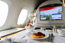 Intérieur d'un Airbus A380 des Emirates Airlines