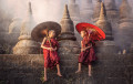 Petits moines en Birmanie