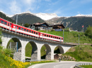 Chemin de fer de Rhaetian, Vallée de Surselva, Suisse