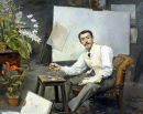 Autoportrait d'un artiste dans son studio