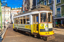 Tram ancien, Lisbonne, Portugal