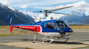 Hélicoptère pour touristes, Mont Cook, Nouvelle Zélande