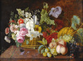 Nature morte avec des fleurs et des fruits