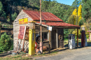 Station d'essence ancienne, Woods Point, Australia