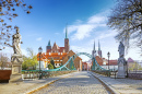 Pont de Tumski, Ile de Wroclaw, Pologne