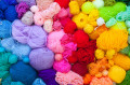 Pelottes de laine colorées