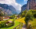 Village de Lauterbrunnen, Alpes Suisses