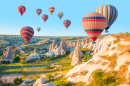 Ballons à air chaud au-dessus de Cappadocia, Turquie