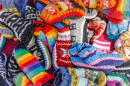 Chaussettes et mitaines crochetés, Népal