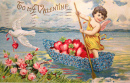 Carte postale ancienne pour la Saint-Valentin