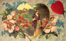 Carte postale vintage de la Saint-Valentin