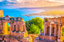 Ruines du théâtre de Taormina, Sicile