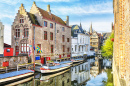 Canals à Bruges, Belgique