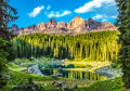Lago di Carezza, Dolomites, Italie