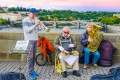 Musiciens de rue sur le pont Charles, Prague