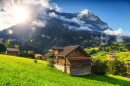 Ville de Grindelwald, Alpes Suisses