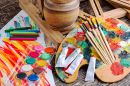 Peintures et pinceaux