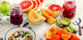 Smoothies, fruits, muesli et baies