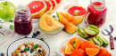 Smoothies, fruits, muesli et baies