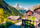 Village de Zermatt avec le Matterhorn, Suisse