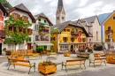 Place de la ville à Hallstatt, Autriche
